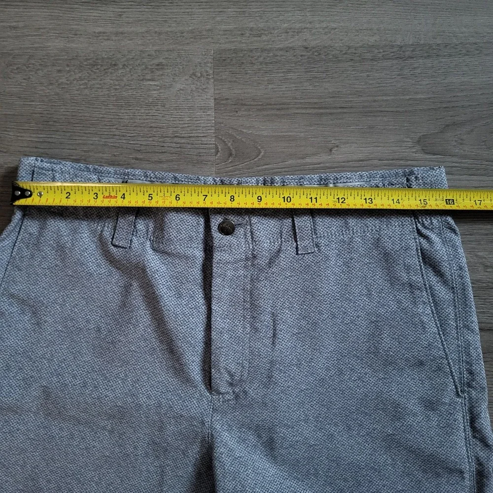 Callaway Mens Gray Micro Pattern Golf Shorts Size 32 Stretch Flat Front Preppy